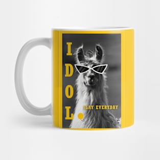 Llama idol slay everyday - yellow Mug